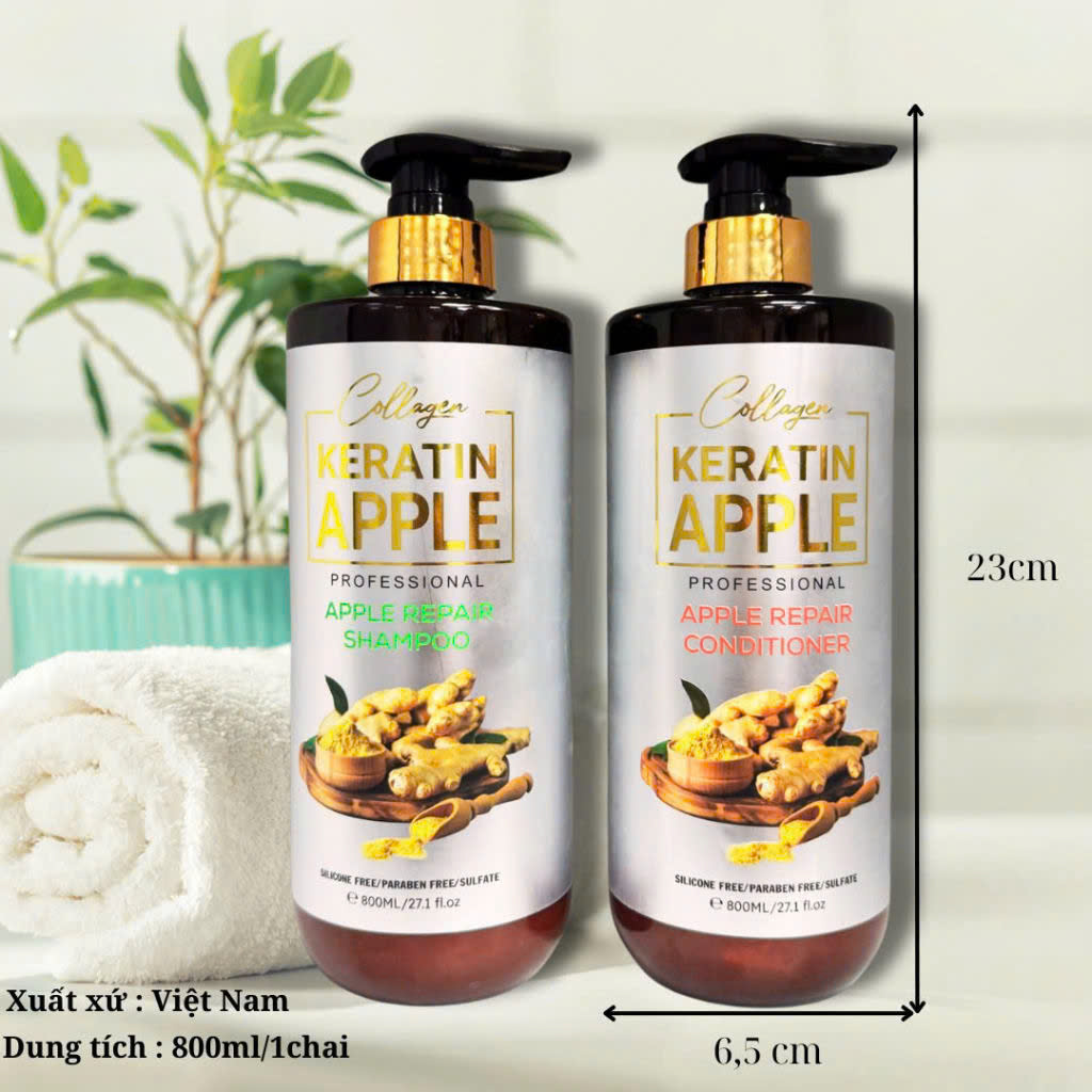 Cặp Dầu Karatin Gừng 800 ML Gội 800 ML Xả - SP001785