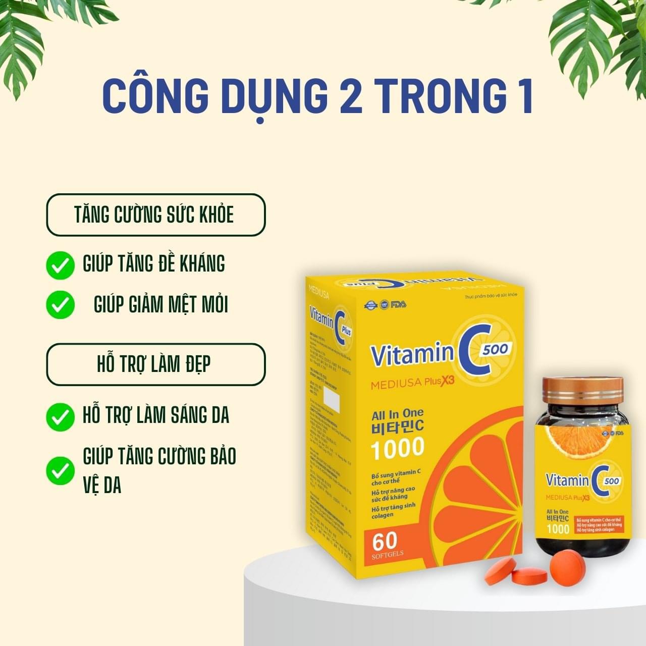 VIÊN UỐNG VITAMIN C  500 Plus X3 SP001710