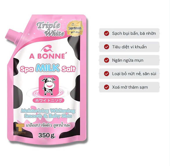 Muối tắm sữa bò tẩy tế bào chết A Bonne Spa Milk Salt 350g SP001750