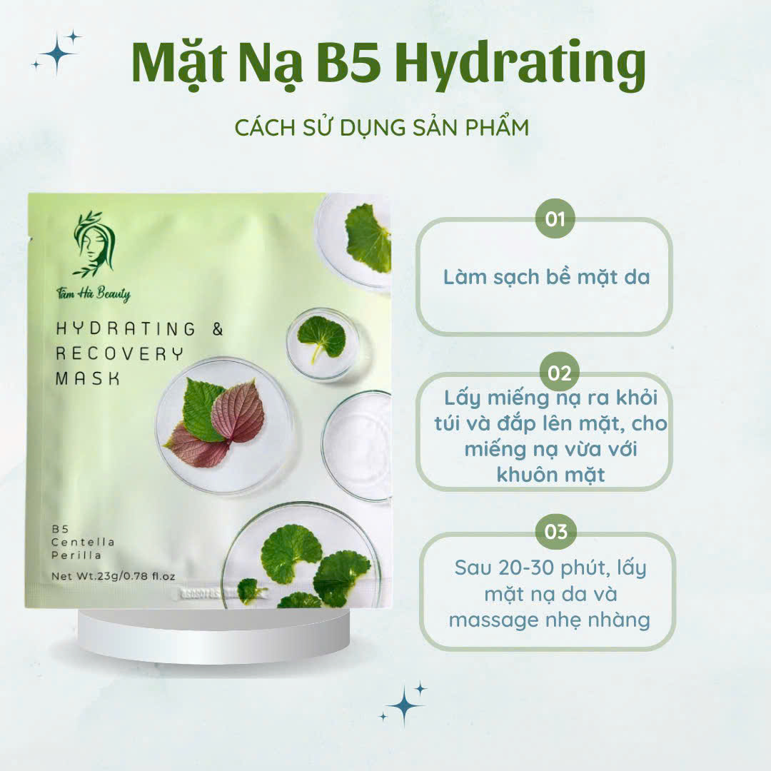 Combo 10 miếng mặt nạ B5 rau má và tía tô SP001760