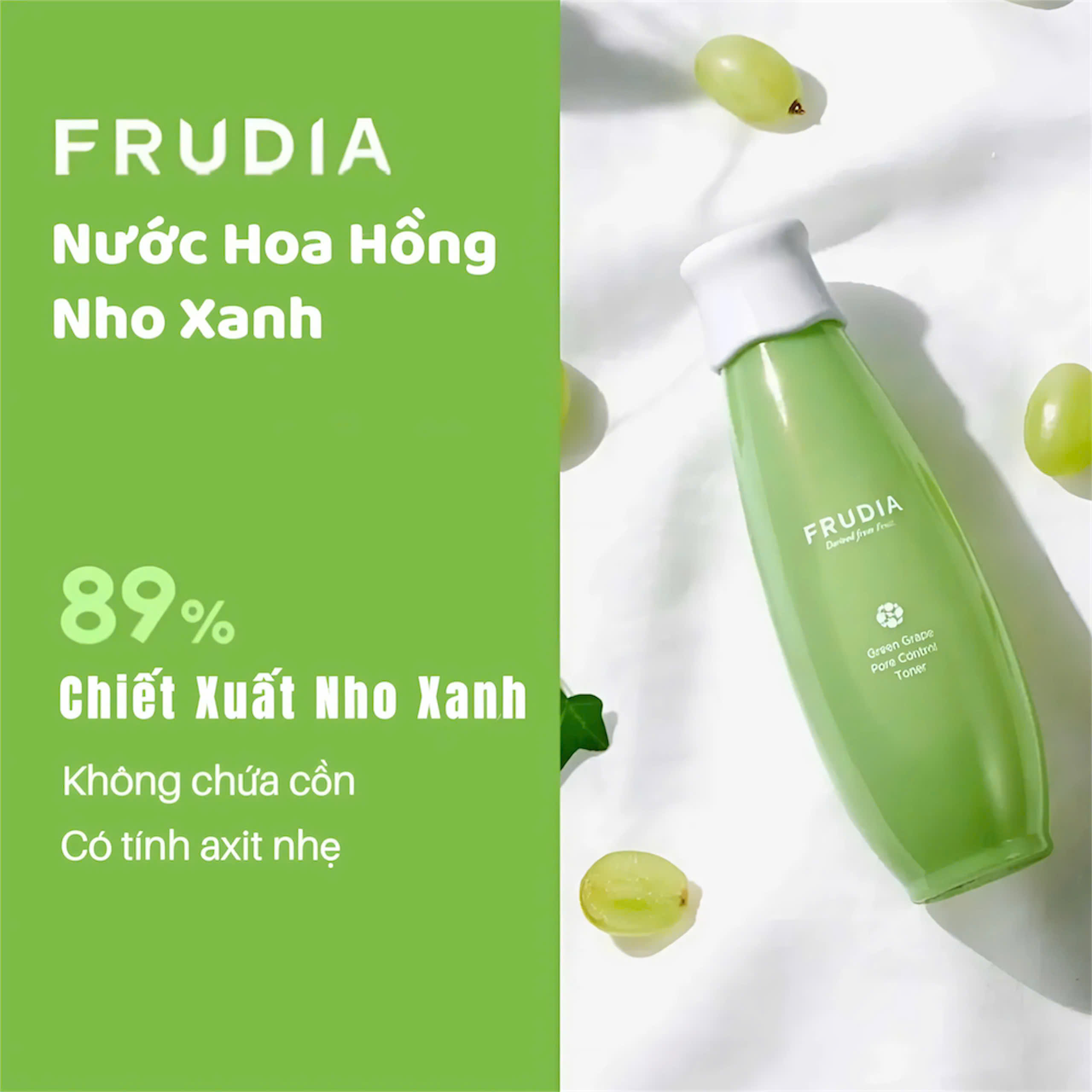 Nước Hoa Hồng Nho Xanh Frudia Green Grape Pore Control Toner 195ml SP001782