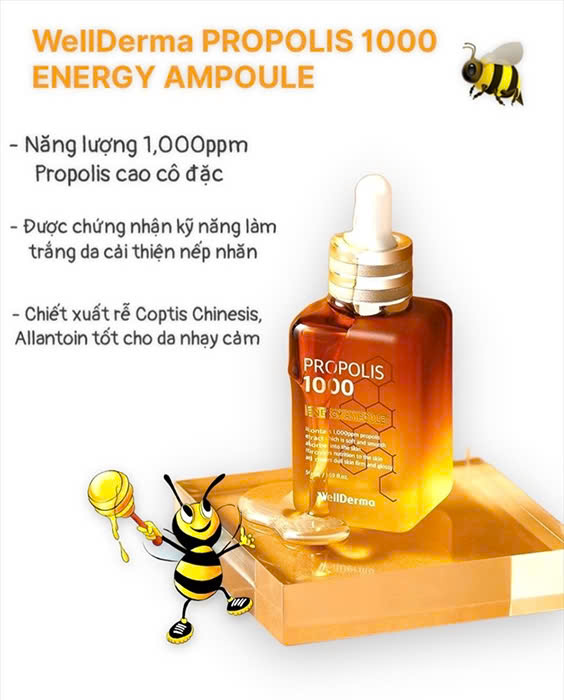 Serum Dưỡng Trắng Chống Lão Hóa Propolis 1000 Wellderma 50ml SP001066